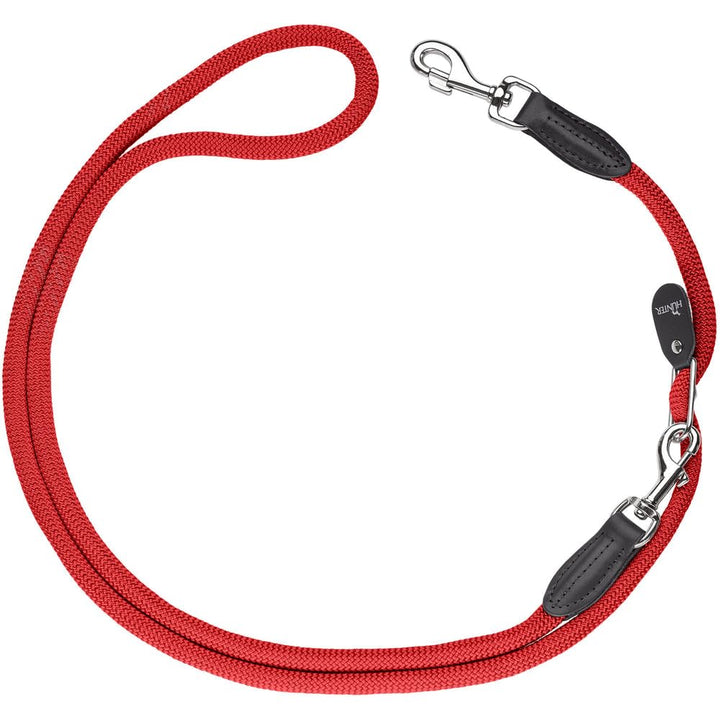 HUNTER FREESTYLE Vario-Leine für Hunde, robust, wetterfest, 1,0 x 260 cm, rot rot 1,0 x 260 cm, rot