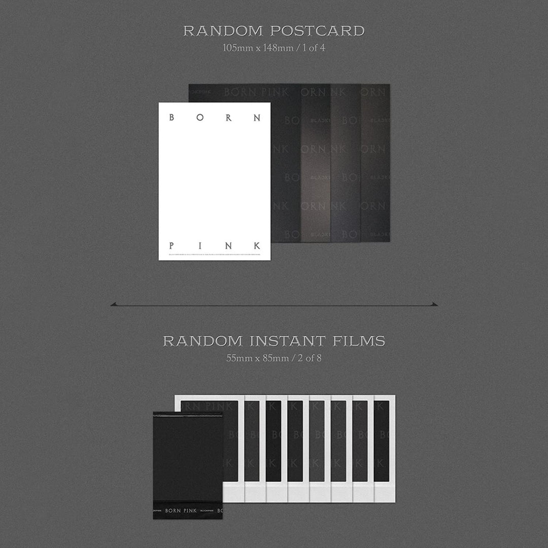 BLACKPINK - [BORN PINK] (BLACK Ver.) CD + Photobook + Envelope + Lyrics Paper + Large Photocard + Po