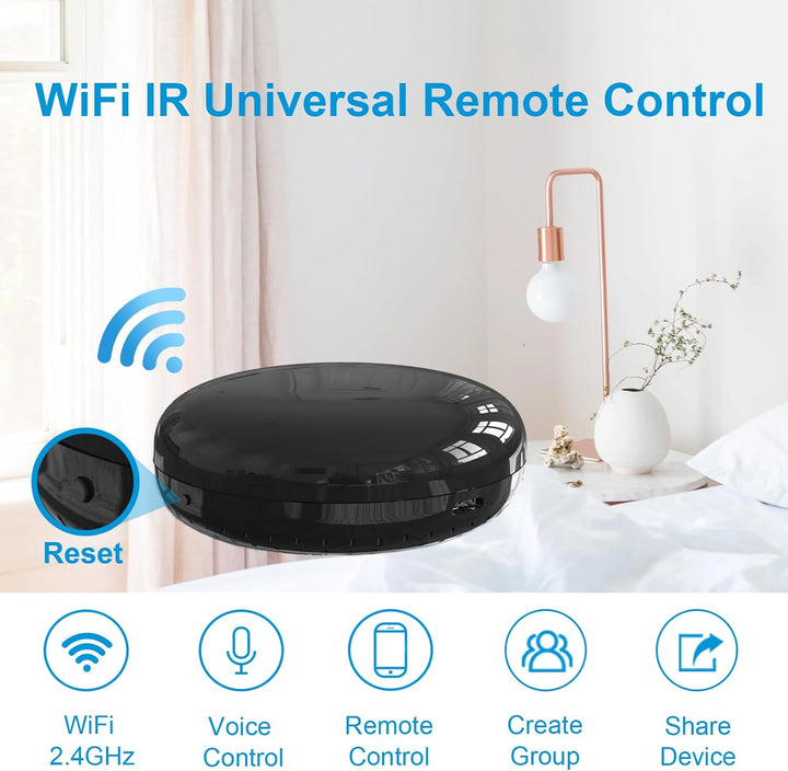 ANTELA WLAN Alexa IR Infrarot Universal Fernbedienung Smart Home, kompatibel mit Google Home, All-in