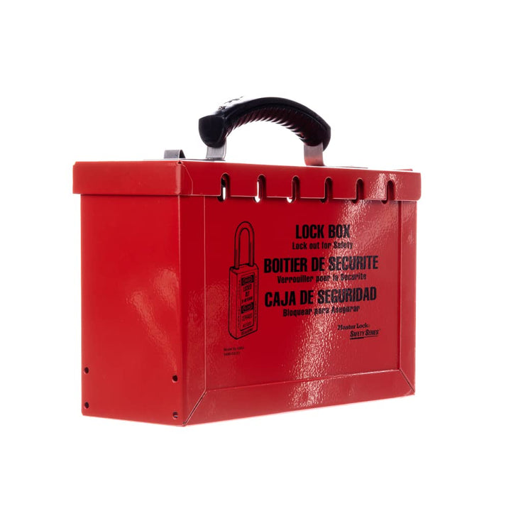 Master Lock ML498A Gruppen-Sicherheitsbox aus Stahl, rot, 25.9 cm x 23.4 cm x 10.7 cm