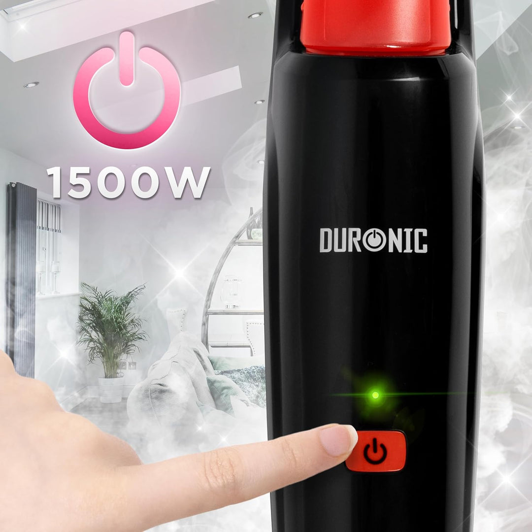 Duronic STM15 BK Dampfreiniger, Dampfmopp mit 500 ml Wassertank, Dampfmop für Böden, Dampf Bodenrein