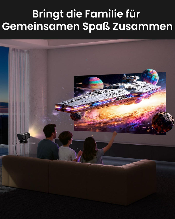 Mini Beamer Unterstützt 4K 1080P, UCOCARE Smart Projector Integrierte APP, Dual-WiFi & Bluetooth Pro
