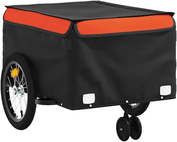 vidaXL Lastenanhänger Fahrrad Fahrradanhänger orange 62.5 x 124 x 52 cm, orange 62.5 x 124 x 52 cm