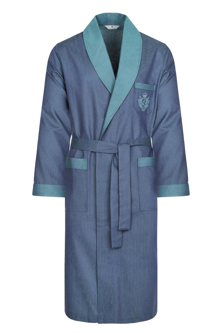R Revise Herren Morgenmantel RE-505-100% Baumwolle - Leicht und dünn – Elegant S Grün 1048, S Grün 1