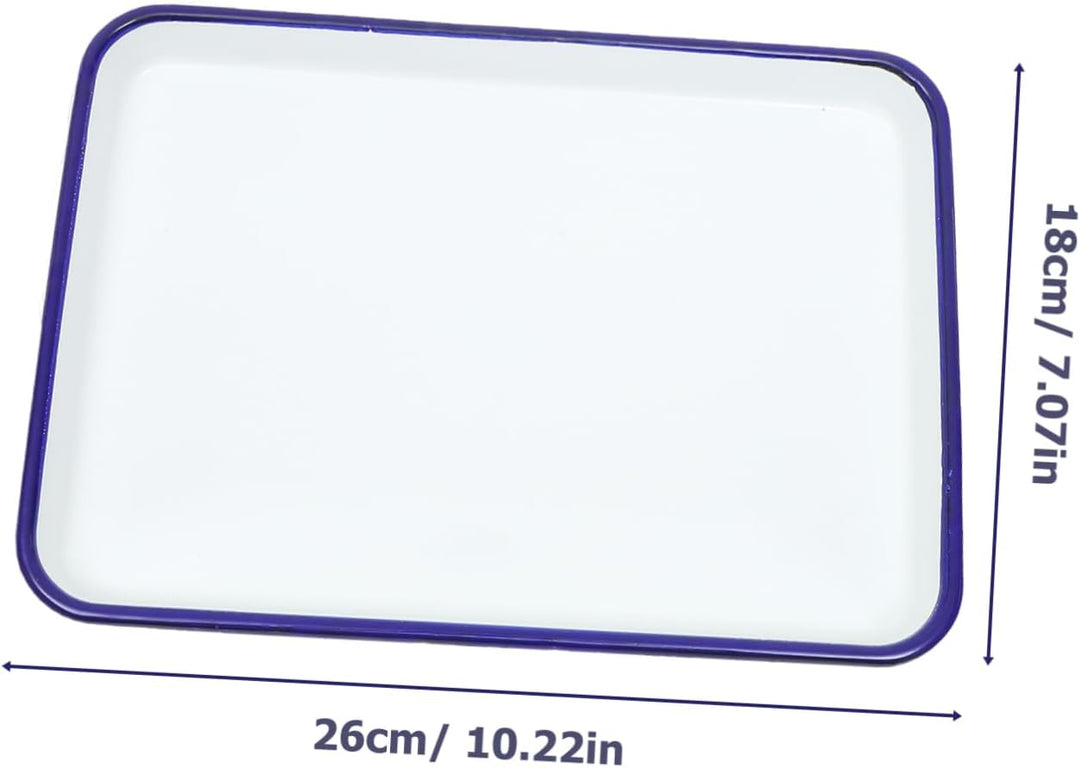 BESTonZON Enamel Backblech Rechteckige Servierplatte Für Köstliches Backen Spülmaschinenfest Rostbes