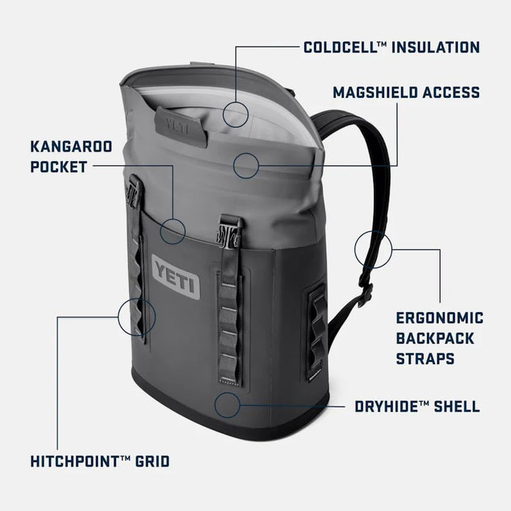 YETI Hopper Soft Backpack Cooler, M12 Big Sky Blue, Big Sky Blue