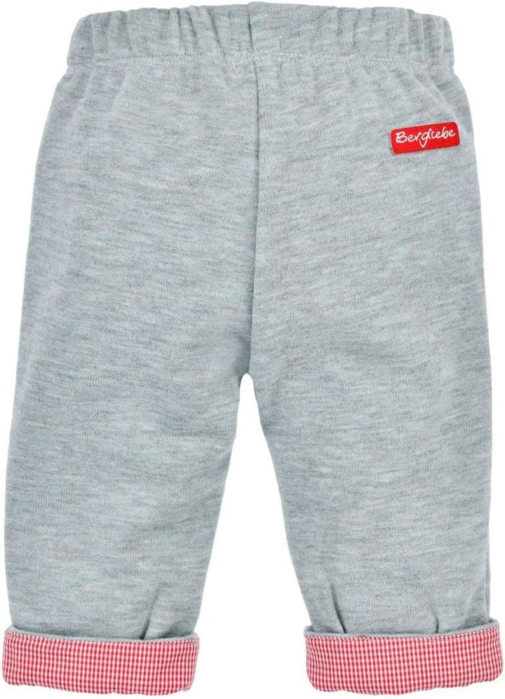 BONDI Babyhose Trachtenhose Bergliebe aus Fleece mit Baumwollfutter Unisex 74 Salbei-melange, 74 Sal