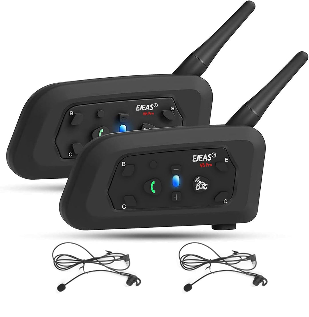 EJEAS V6C Referee Bluetooth Intercom, 850mAh Full Duplex 1200M Wireless Bluetooth Interphone mit Ref