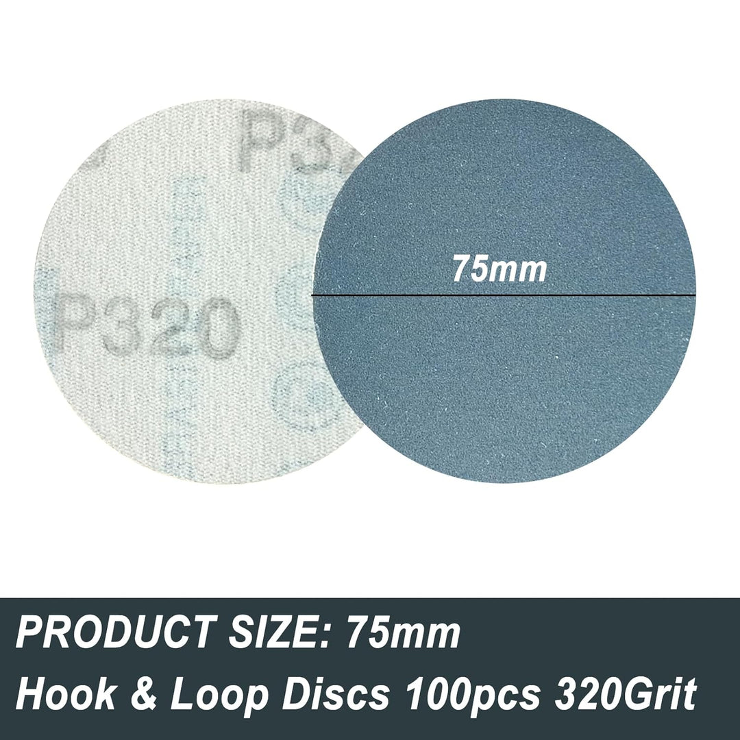 75mm Wasserfest schleifpapier Klett 100 Stücke Körnung 320 Siliziumkarbid Schleifpapier geeignet für