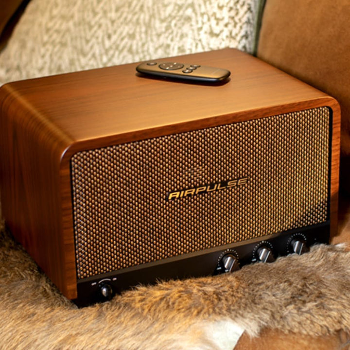 Edifier AIRPULSE P100X - Multitreiber Lautsprechersystem (60W) im Retro-Look mit Bluetooth 5.1 (aptX