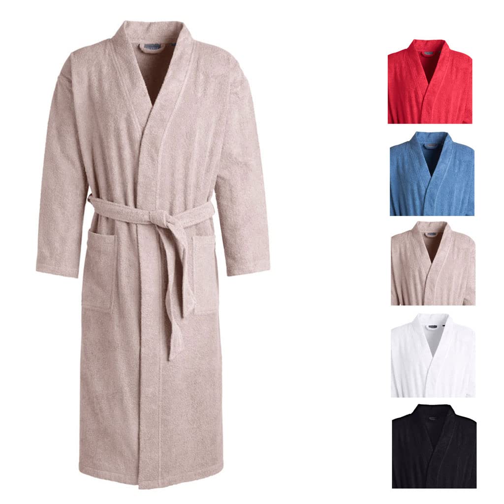 Egeria TOPAS Unisex Bademantel in Kimonoform für Damen und Herren, Grösse XL, Farbe Rock rock XL, ro
