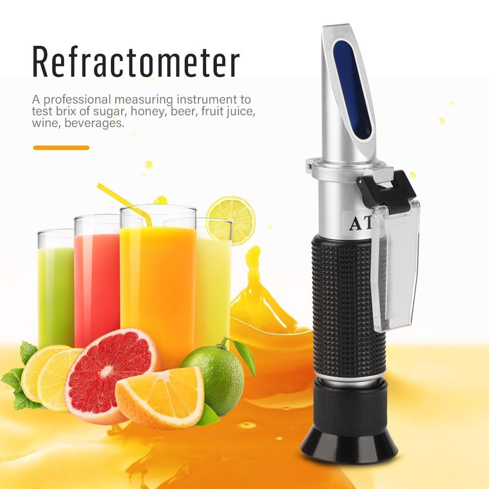 Professional Brix Refractometer Kit 0-20% Honey Beer Fruit Juice Sugar Tester Measurement Device For