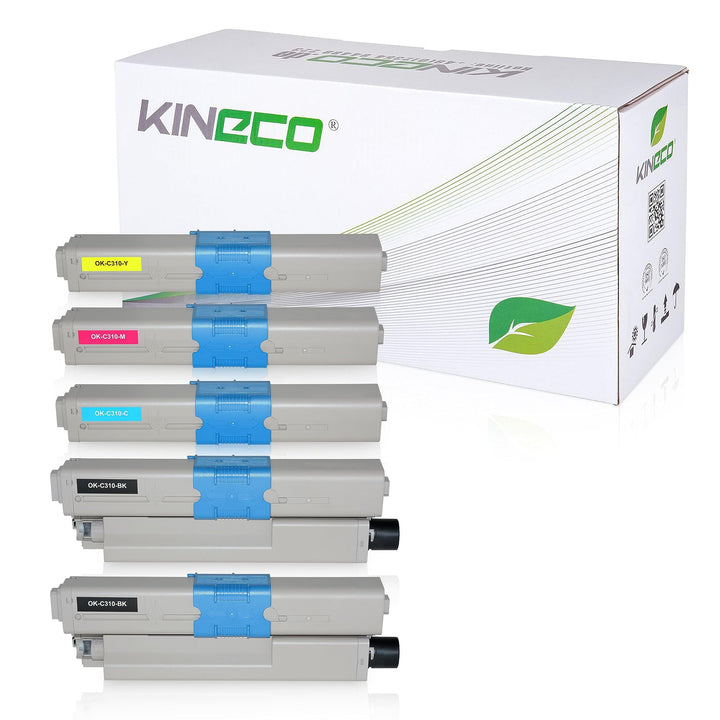 5 Toner kompatibel mit Oki C310 C330 C331 C510 C511 C530 C531 MC-351 352 361 362 561 562 DN DNW - 44
