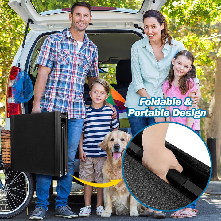 Gadpiparty 180x50cm Hunderampe Auto Klappbar, Klappbare Rampe für Hunde bis 136kg, rutschfeste Teppi