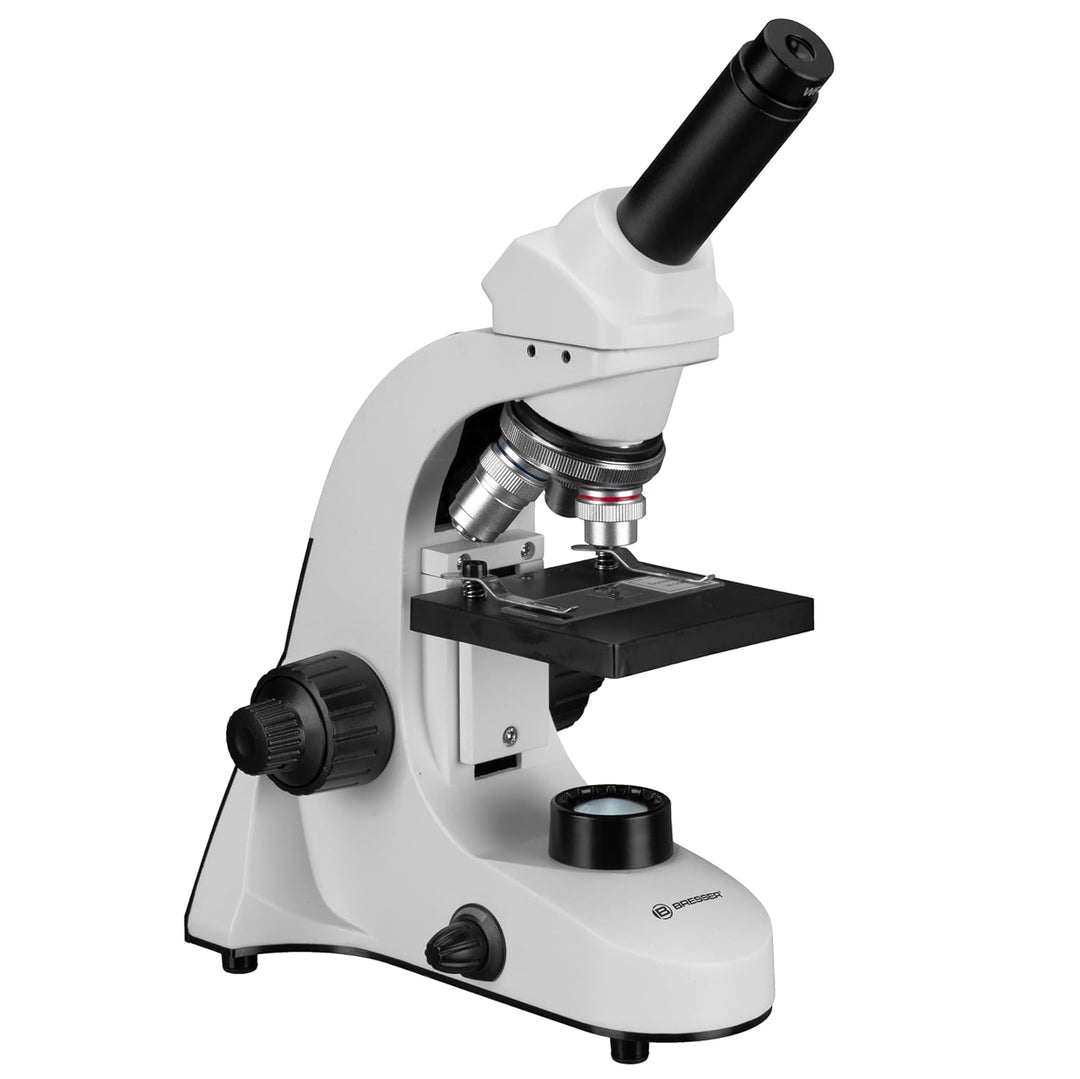 Bresser Biorit SE 1600x Mikroskop – Studienmikroskop mit dimmbarer LED-Beleuchtung, 40x–1600x Vergrö