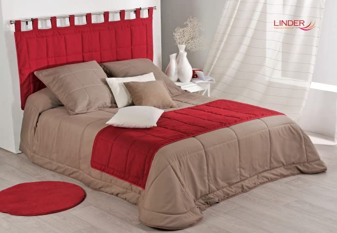 LINDER 0509/29/807/160 Monaco Kopfteil, wattiert, Polyester/Baumwolle, 85 x 160 cm, Weiss