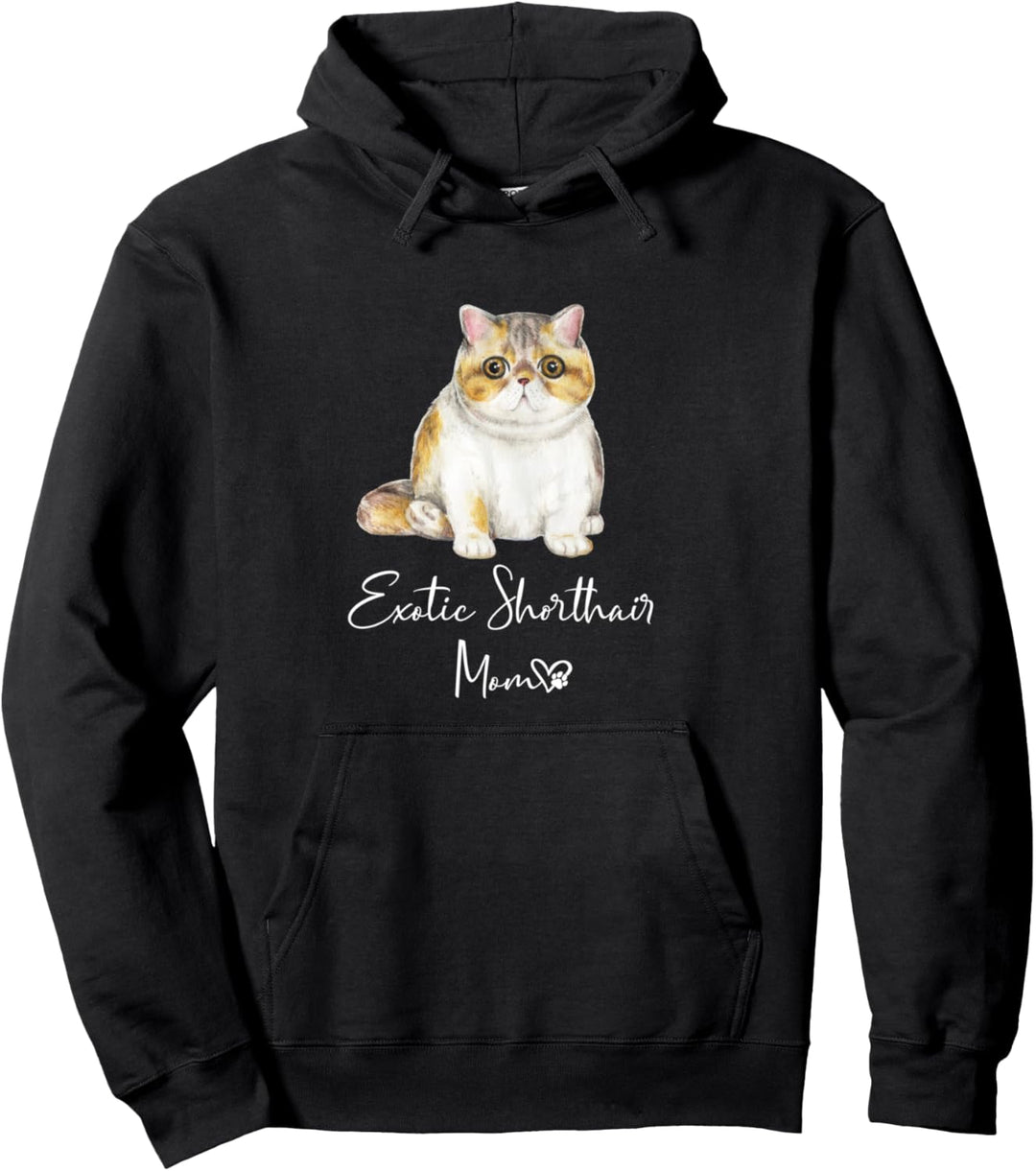 EXOTIC SHORTHAIR MOM Mama Katze Katzenmama Frauchen Pullover Hoodie