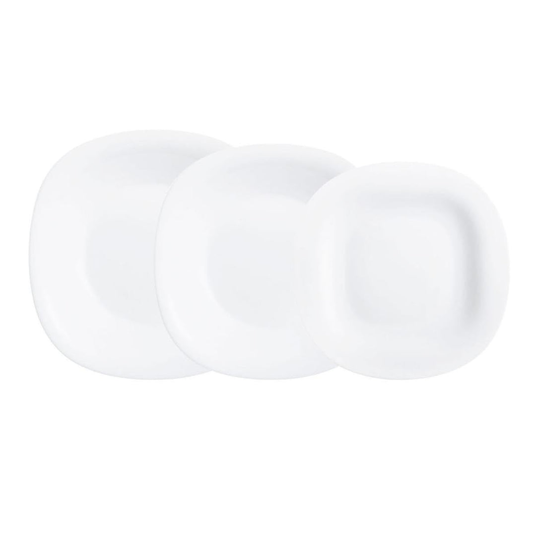 Luminarc Neo Carine Tafelservice aus Opalglas für 6 Personen, 18-teilig, extra robust, weiss, neues