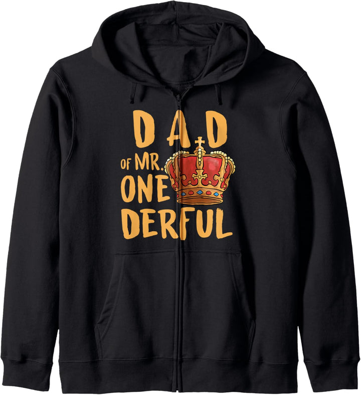 Lustiger Vater 1. Geburtstag Dad Of Mr Onederful Kapuzenjacke