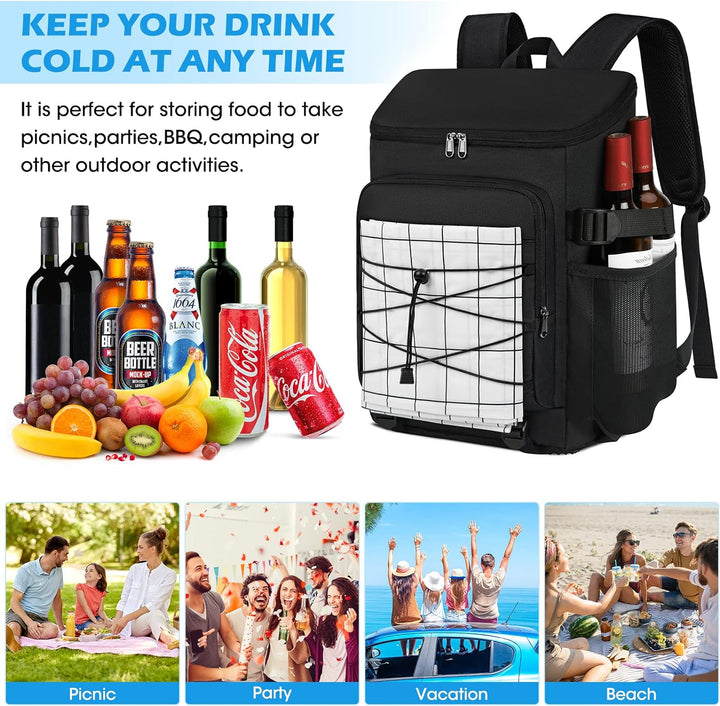 NUBILY Kühlrucksack 30L Wasserdichten Kühltasche Rucksack Gross Isolierte Kühltasche Thermo Lunchtas