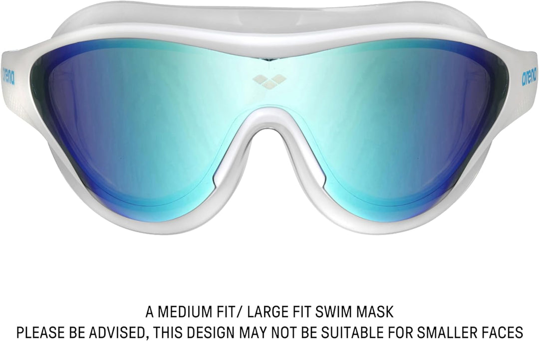 ARENA Unisex The One Mask Mirror Schwimmbrillen (1er Pack) NS BLUE-WHITE-BLACK, NS BLUE-WHITE-BLACK