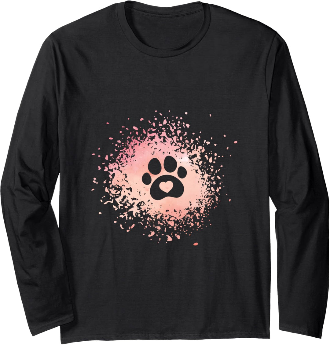 Hund Hund Pfote Hund Spruch Hunde Hundebesitzer Mädchen Frau Teenager Schule Langarmshirt