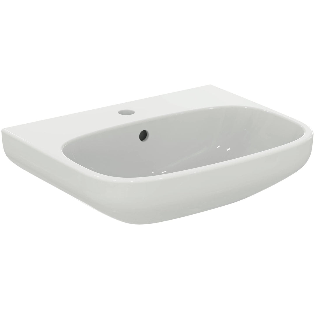 Ideal Standard T542001 Ideal Standard i.life A, Waschtisch 55cm, 1 Hahnloch mittig durchgestochen, m