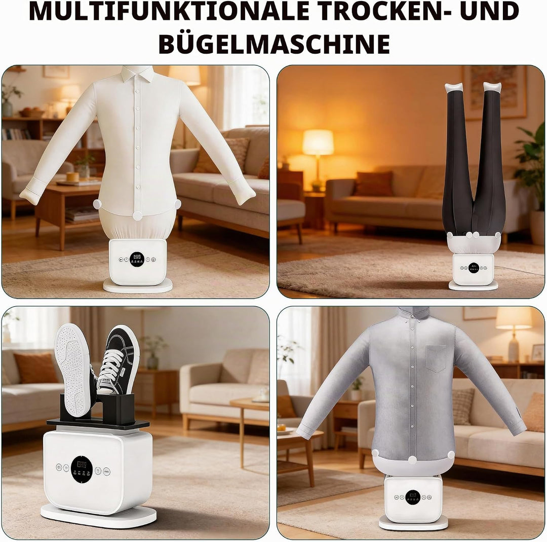 Automatischer Hemdenbügler, Tragbar Hemd Bügelmaschine, Hemden Bügelautomat mit Zeitfunktion für Sch