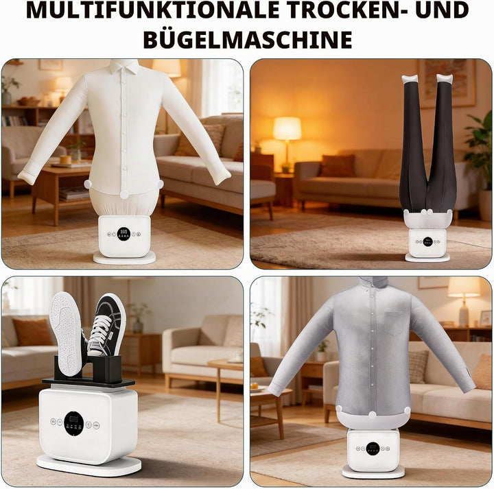 Automatischer Hemdenbügler, Tragbar Hemd Bügelmaschine, Hemden Bügelautomat mit Zeitfunktion für Sch