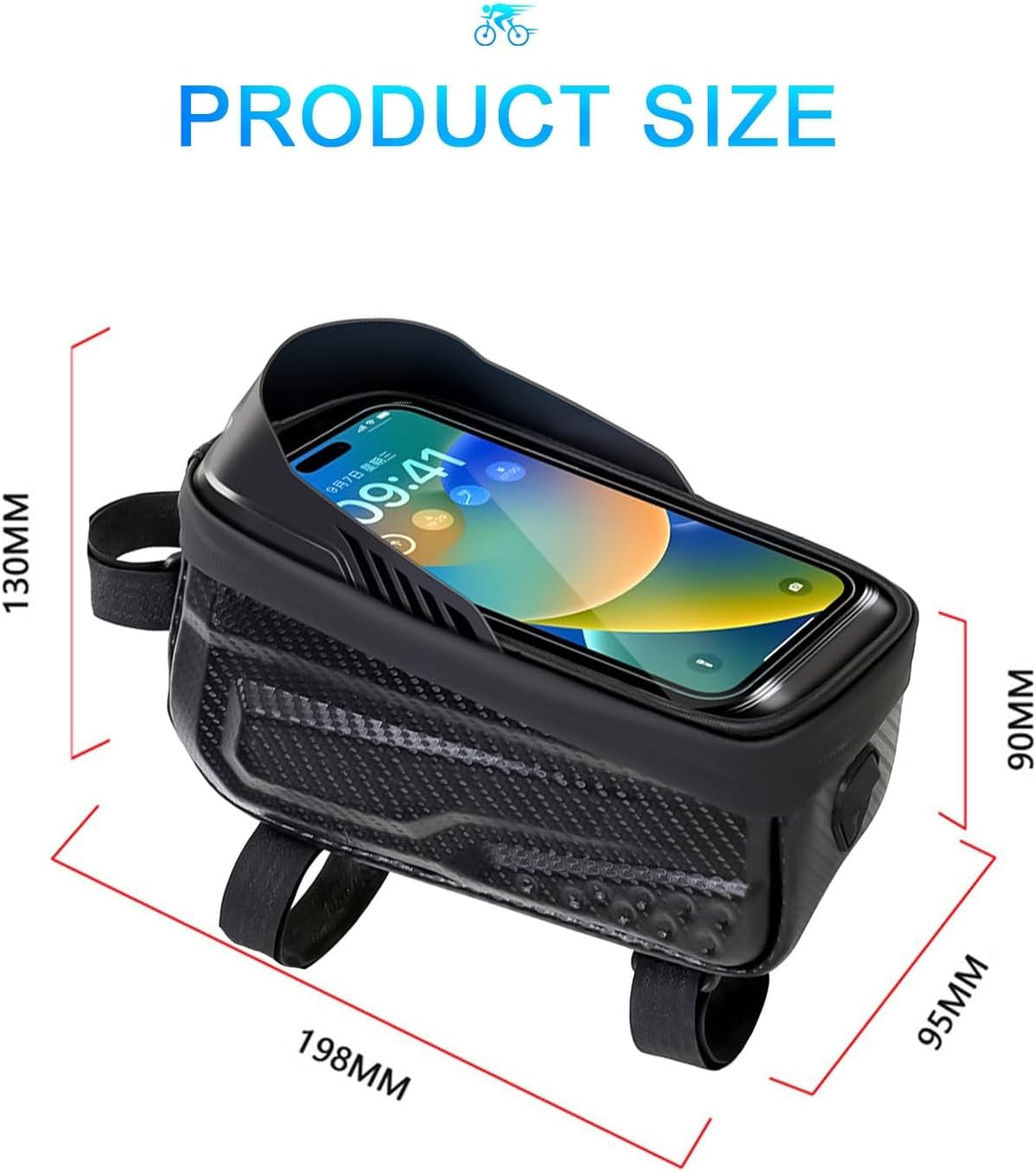 Wasserdichte Fahrrad Rahmentasche mit TPU Touchscreen für Smartphones bis zu 6.8 Zoll – Handytasche,