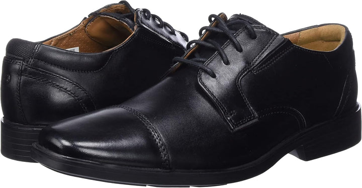 Clarks Herren Clarkslite Cap Oxford 45 EU Black Leather, 45 EU Black Leather