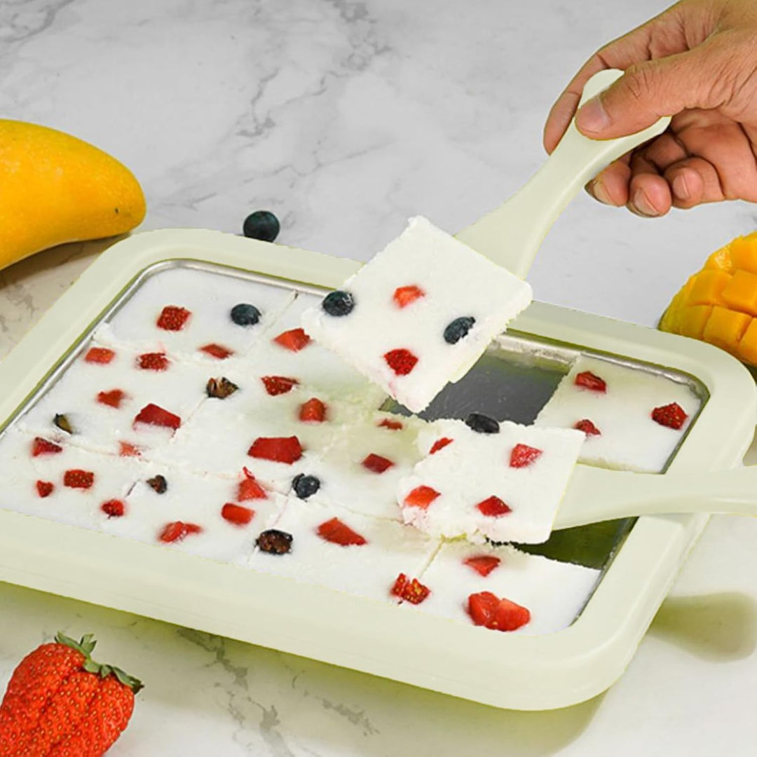 Eisplatte Eis Rolls zum Eis Machen DIY, Eisplatte zum eis machen, Rolled Ice Cream Maker, mit 2 Spat