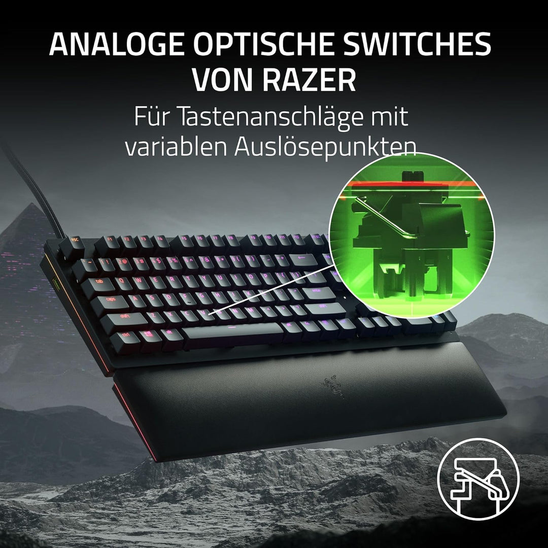 Razer Huntsman V2 (Analog Switch) - Gaming Tastatur mit analogen, opto-mechanischen Schaltern (Handb