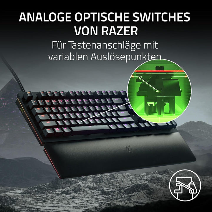 Razer Huntsman V2 (Analog Switch) - Gaming Tastatur mit analogen, opto-mechanischen Schaltern (Handb