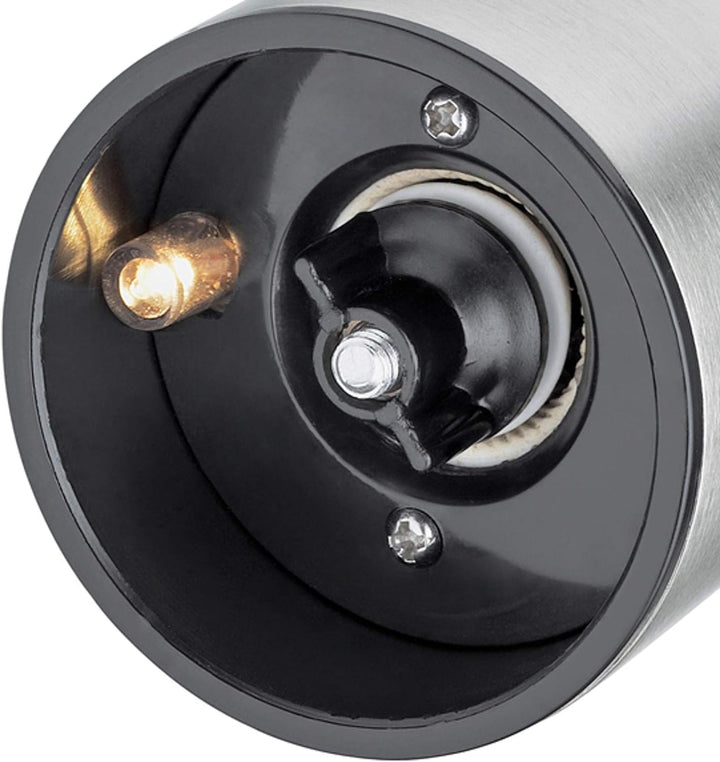 Cilio Elektrisches Mühlenset Bergamo, Batteriebetrieben, Edelstahl, Schwarz, 615012, Schwarz