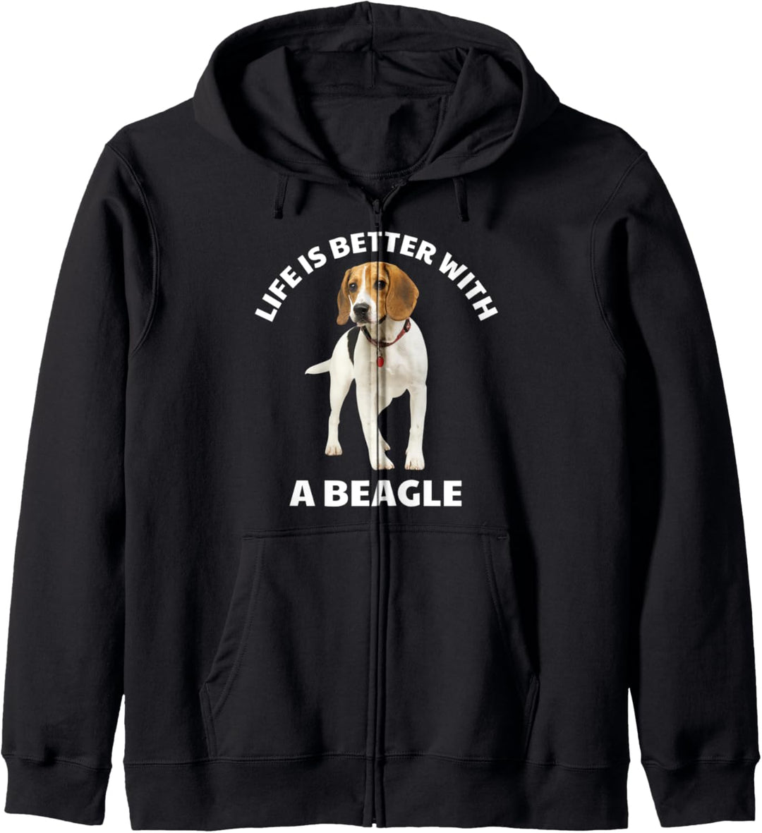 Das Leben ist besser mit einem Beagle Kapuzenjacke