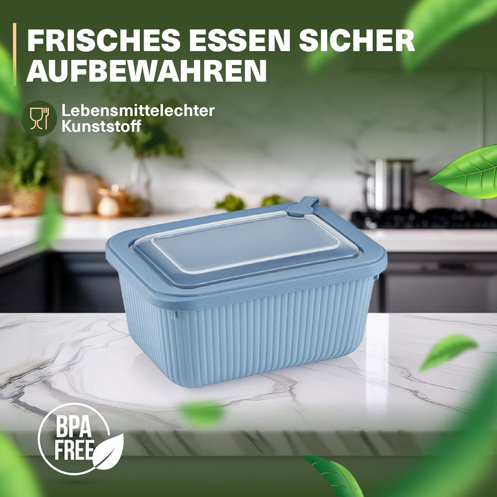 Frischhaltedosen im 3er Set mit transparentem Ventildeckel, Aufbewahrungsbehälter, Küche, stapelbar,