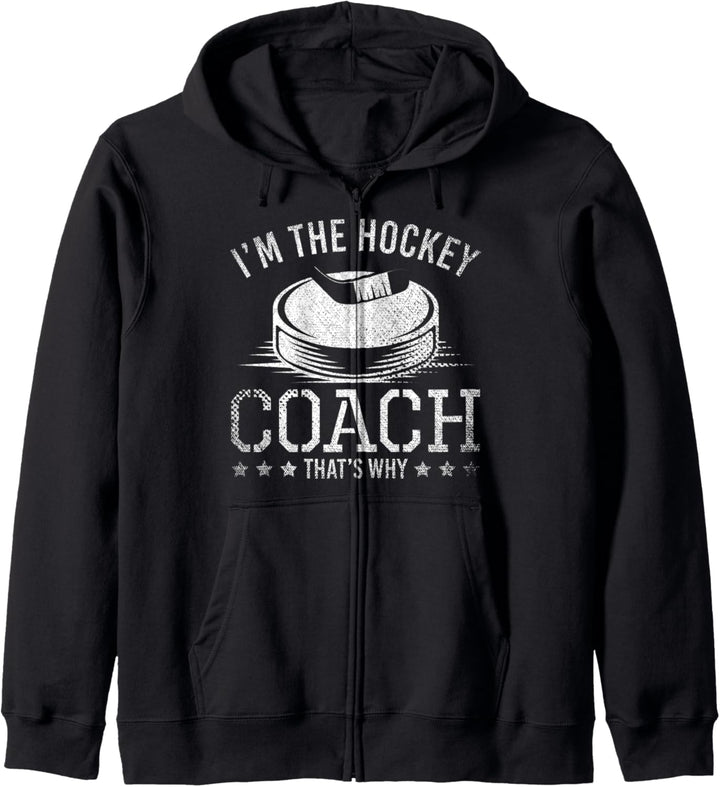 Ich bin der Hockeytrainer deshalb Sportler Lustiges Trainer Kapuzenjacke