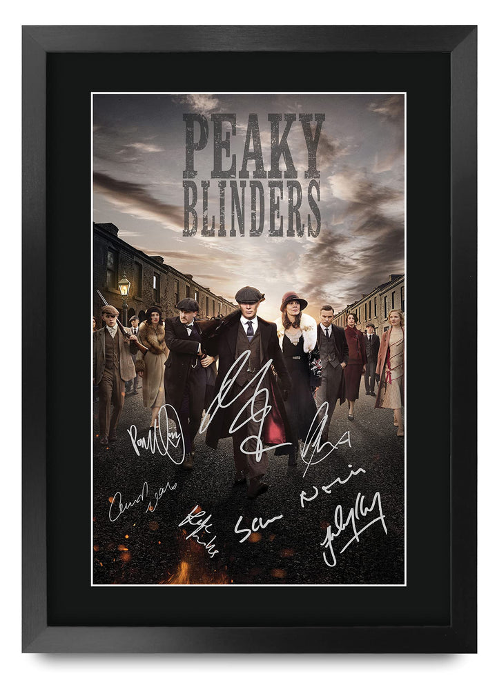 HWC Trading Peaky Blinders A3 Gerahmte Signiert Gedruckt Autogramme Bild Druck-Fotoanzeige Geschenk