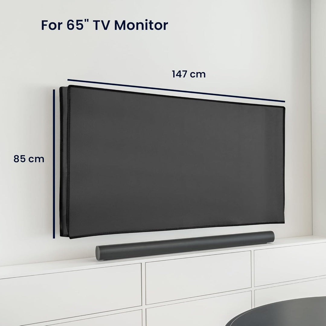 kwmobile 65" TV Hülle - Fernseher Bildschirmschutz Abdeckung - TV Bildschirm Staubschutzhülle - Dunk