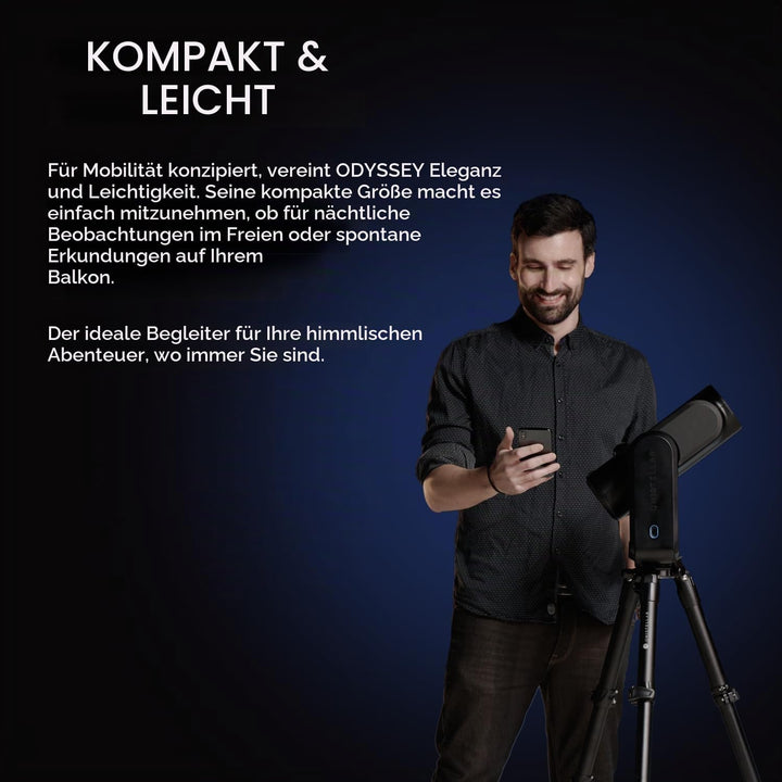 UNISTELLAR Odyssey - Smart digitales Teleskop - Anfänger und erfahrene Benutzer - iPhone und Android