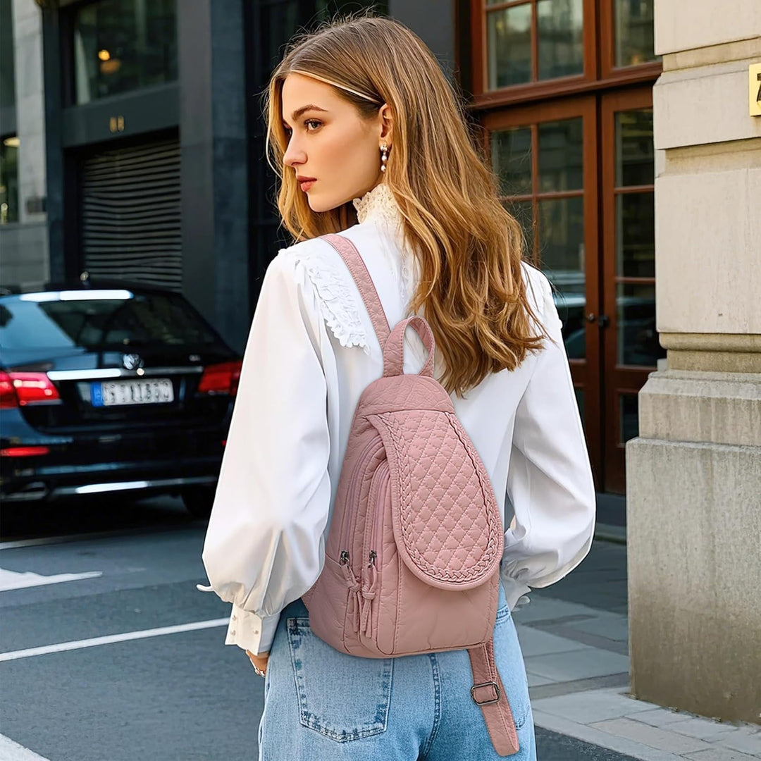 DIRRONA Rucksack Damen Beiläufig Kleine Brusttasche für Damen Multifunktionale Reise Wasserdicht Sch