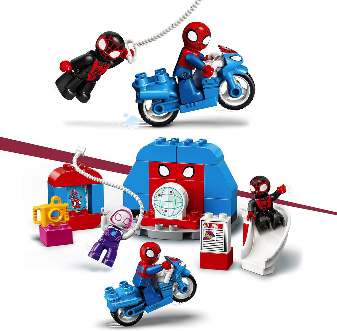 LEGO 10940 DUPLO Marvel Spider-Mans Hauptquartier, Kinderspielzeug zum Bauen mit Spider-Man-Figur fü