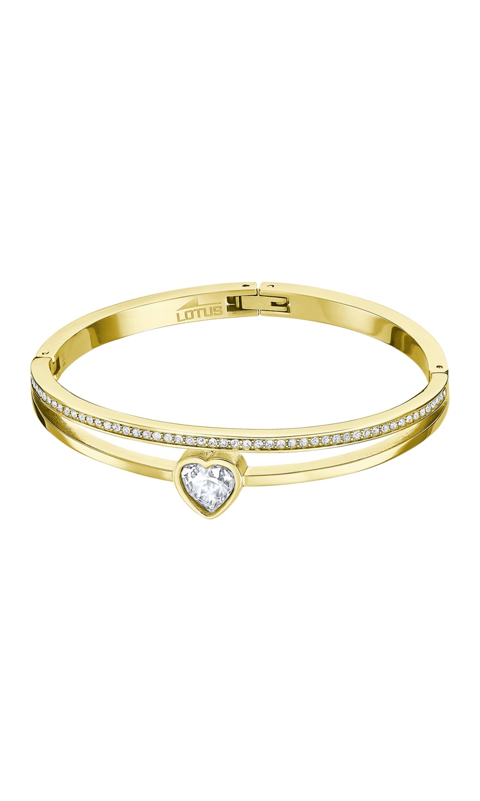 LOTUS STYLE Frau Armbänder Stahl Asscherschliff Blauer Zirkonia