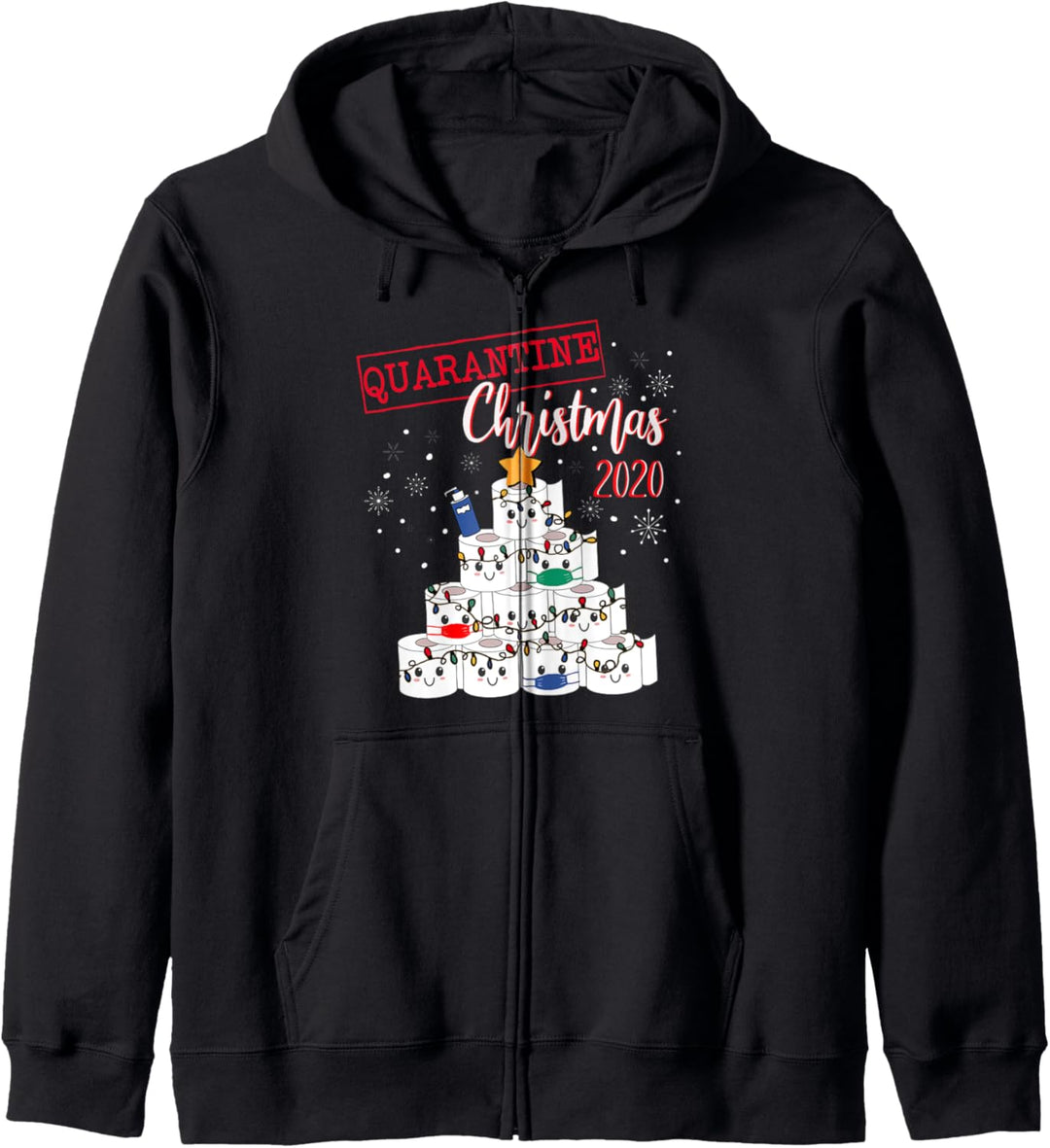 Frohe Quarantäne Weihnachten 2020 lustiges Xmask Kapuzenjacke