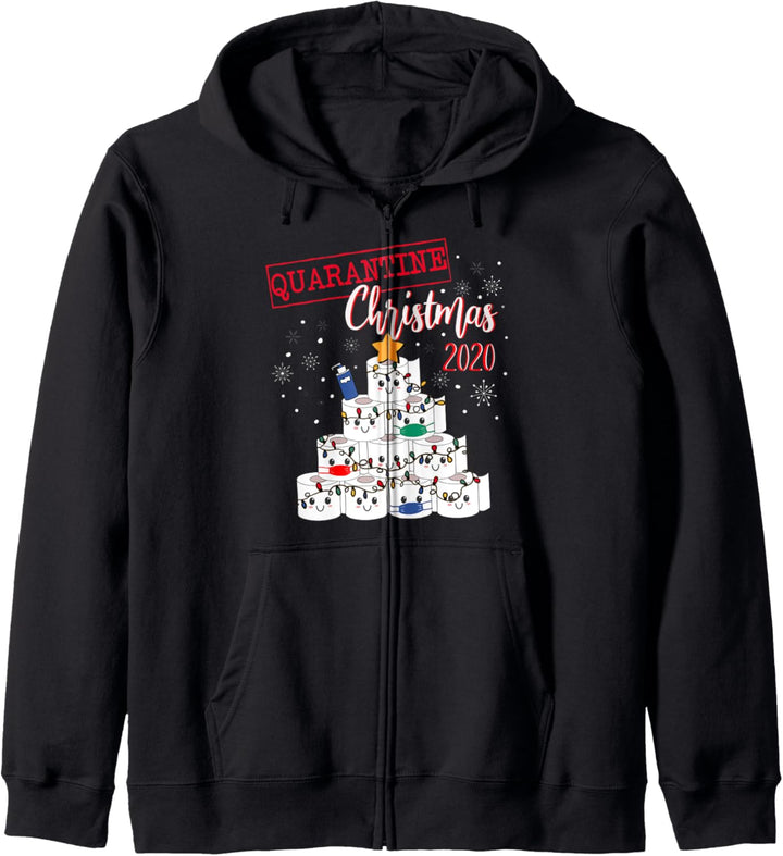 Frohe Quarantäne Weihnachten 2020 lustiges Xmask Kapuzenjacke