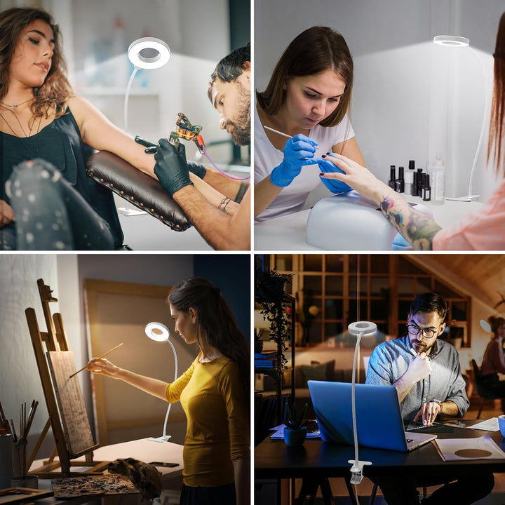 iZELL 23 LED Leselampe Bett Dimmbar -【3 Modi & 10 Helligkeitsstufen】 Augenschutz Klemmlampe mit 70cm