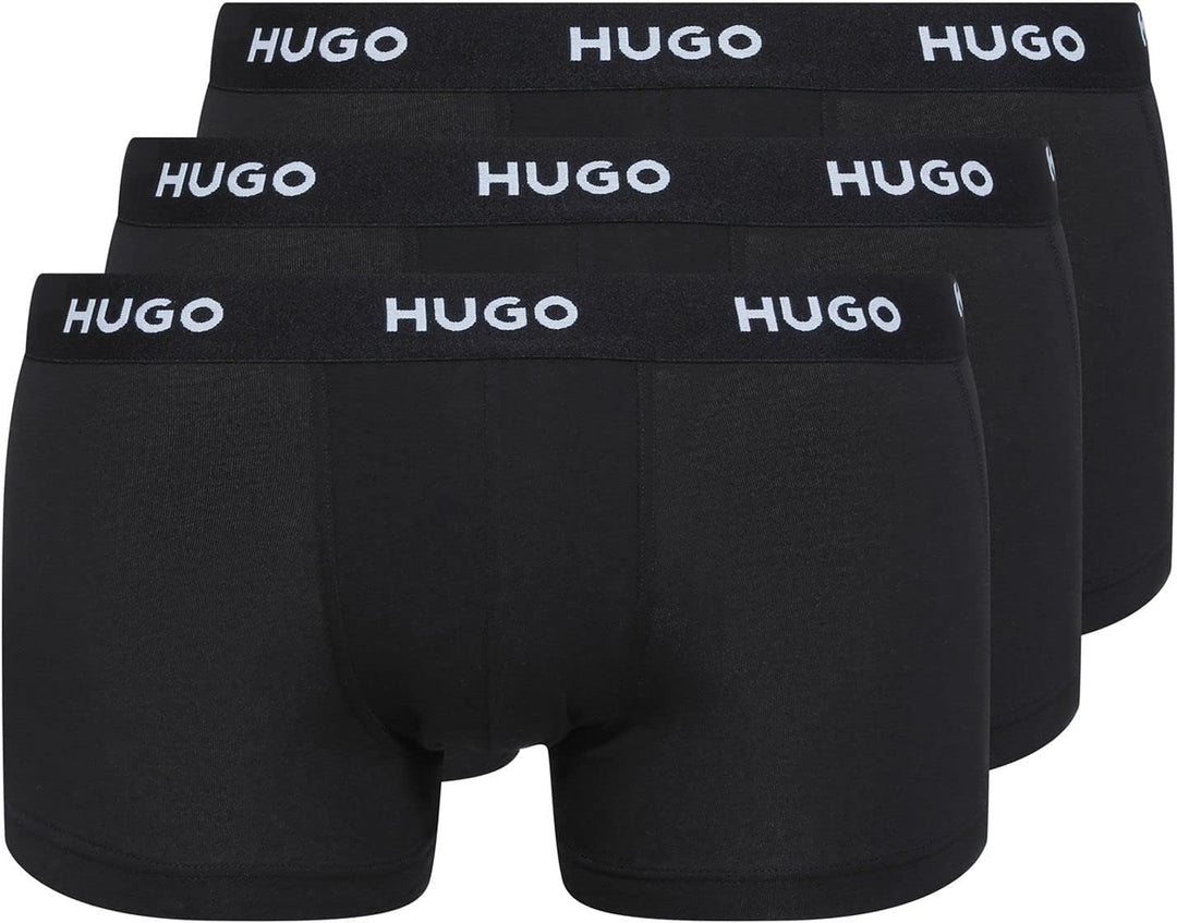 HUGO Herren Trunk Triplet Pack Dreier-Pack eng anliegende Boxershorts aus Stretch-Baumwolle mit kurz