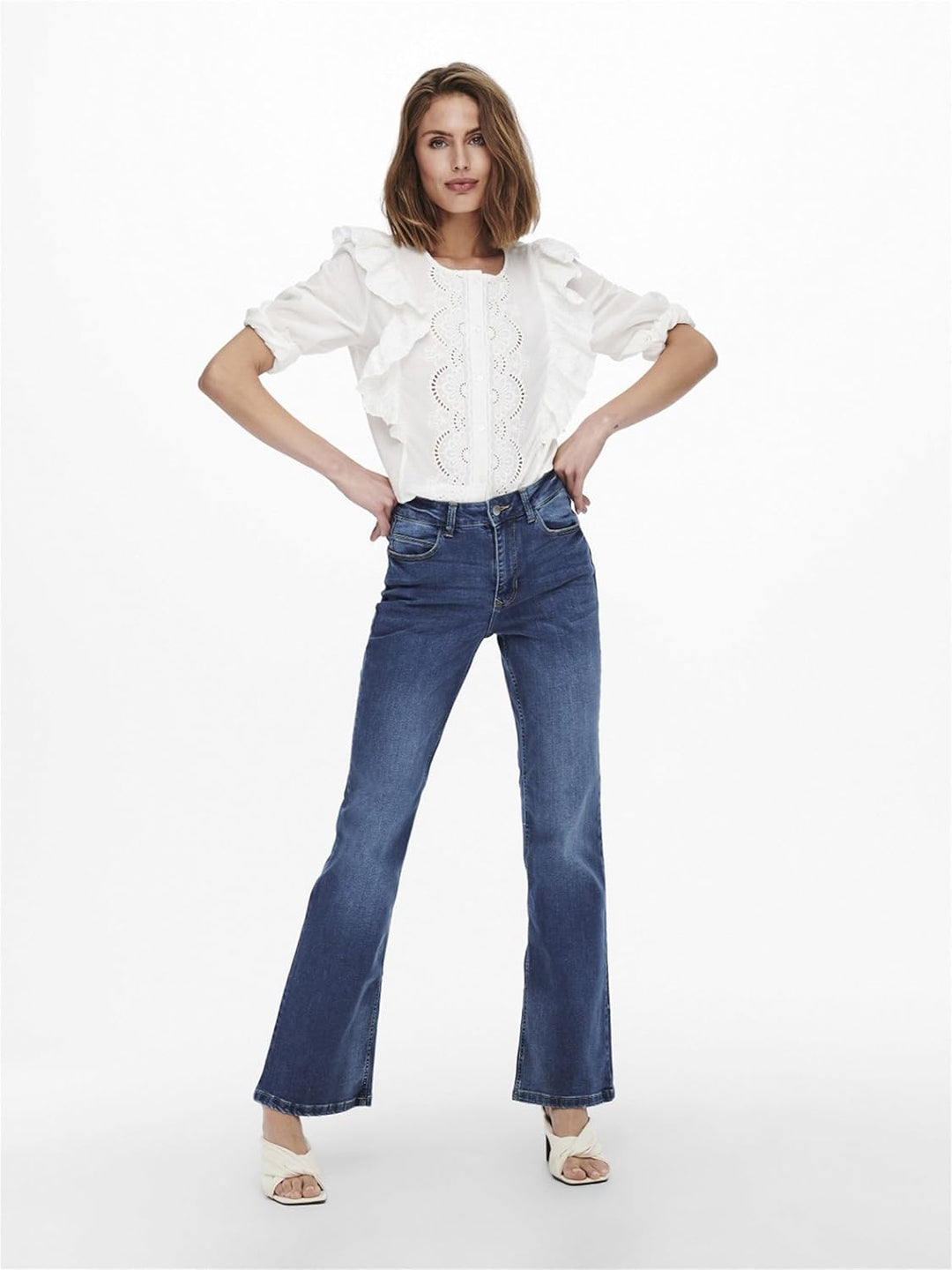 JdY Damen Jeans 25W / 32L Medium Blue Denim, 25W / 32L Medium Blue Denim
