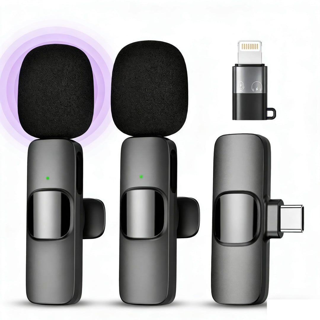 Kabelloses Mikrofon für iPhone iPad Typ C | Mini Wireless Lavalier Mikrofon Bluetooth Handy Android